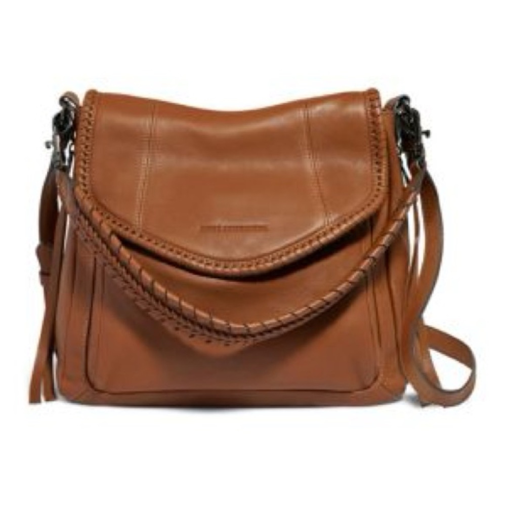 Aimee Kestenberg Tan/Brown Braided Flap Shoulder Bag